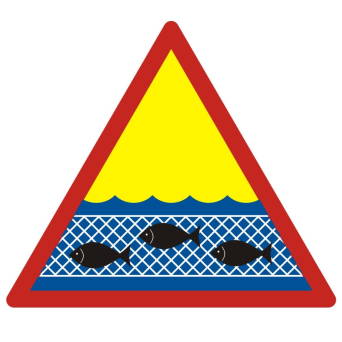 Naklejka - znak C-7 - sieci rybackie