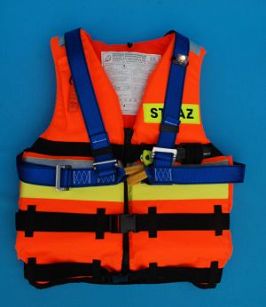 Kamizelka asekuracyjna - specjalna z uprzężą i sygnalizatorem świetlnym - STRAŻ
