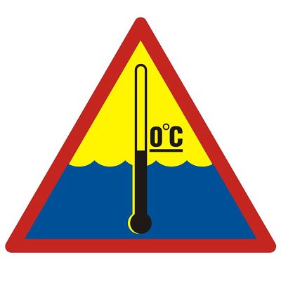 Naklejka - znak C-9 - zimna woda