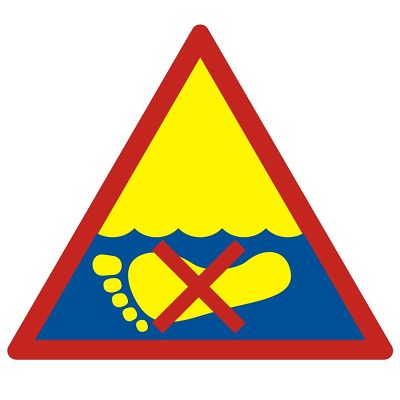 Znak C6 - kamieniste dno