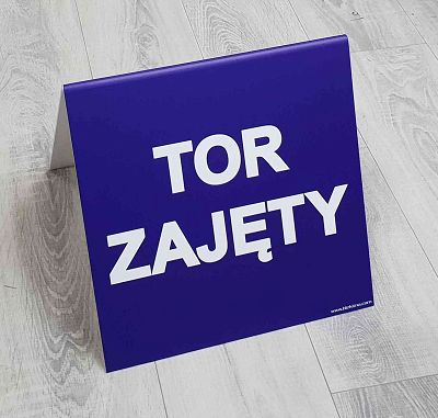 Stand z grafiką, potykacz, znak - TOR ZAJĘTY