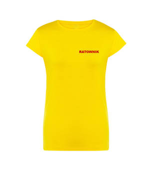 Damska koszulka RATOWNIK - żółta