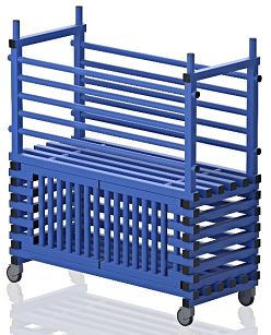 Wózek Basenowy na Makarony z Zamykaną Półką na Sprzęt