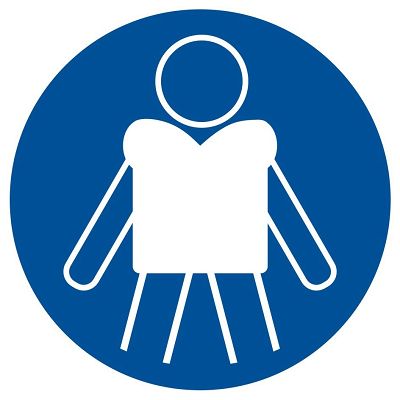 Znak B-1 - nakaz zakładania kamizelek ratunkowych - DIBOND