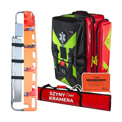 Zestaw PSP R1 w plecaku (KSRG 02.2026) z szynami i noszami