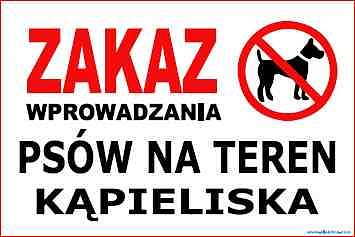 Znak - zakaz wprowadzania psów