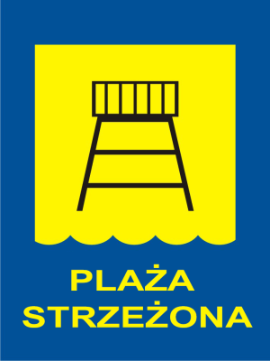 Znak - plaża strzeżona