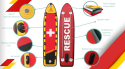 Profesjonalny Zestaw Ratowniczy RESCUE 3w1 – Deska SUP + Sanie Lodowe + Platforma do Skutera Wodnego - 7