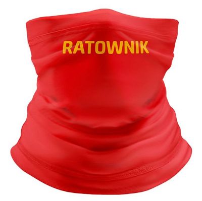 Komin dla ratownika wodnego - czerwony, duży napis
