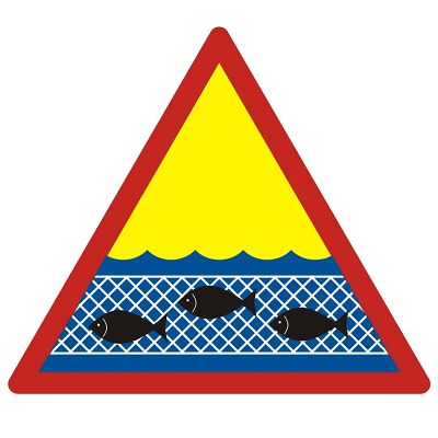 Znak C-7 - sieci rybackie - DIBOND