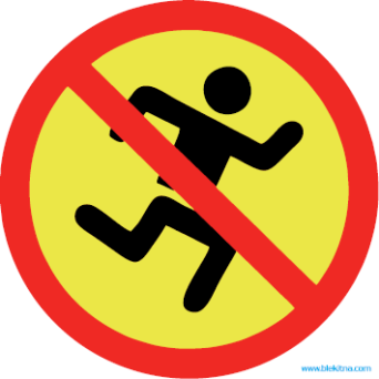 Znak - zakaz biegania