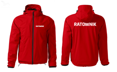 Kurtka z polarem dla ratownika - czerwona