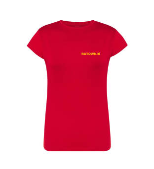 DAMSKA koszulka RATOWNIK - czerwona