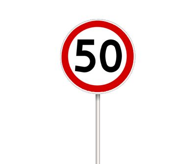 Metalowy znak - B-33 - ograniczenie prędkości